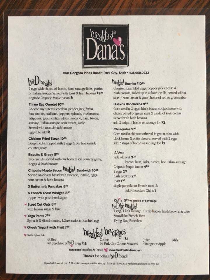 Breakfast at Dana's - Park City, UT