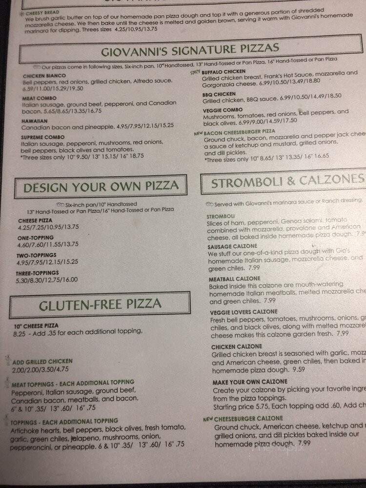 Giovanni's Italian Grill - Rangely, CO