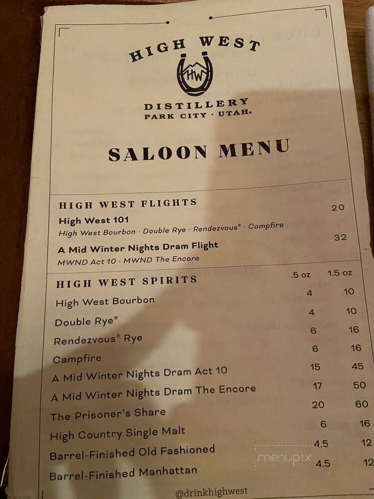 High West Distillery & Saloon - Park City, UT