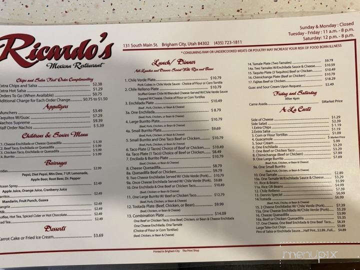 Ricardo's Restaurant - Brigham City, UT